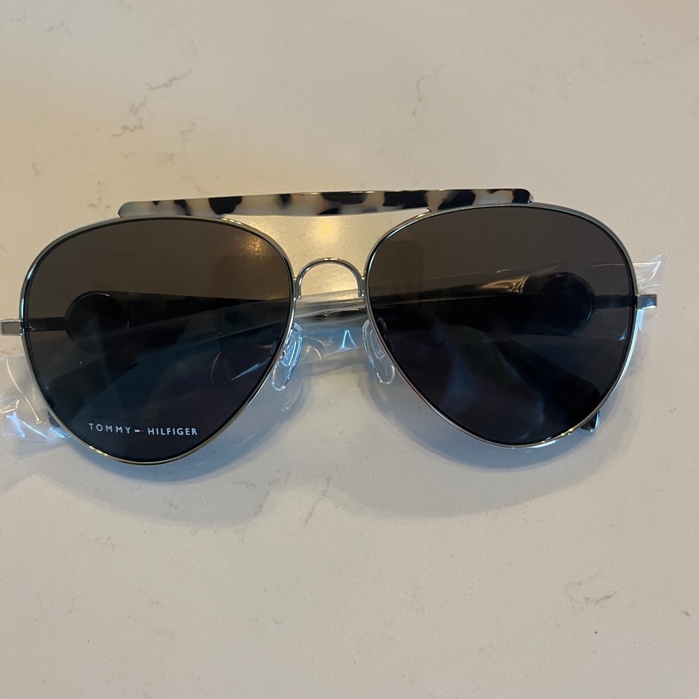 Tommy Hilfiger Sunglasses with Tortoise Shell Accents